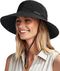 FURTALK Sun Hats for Women Ponytail Wide Brim Summer Packable Cowboy Hat