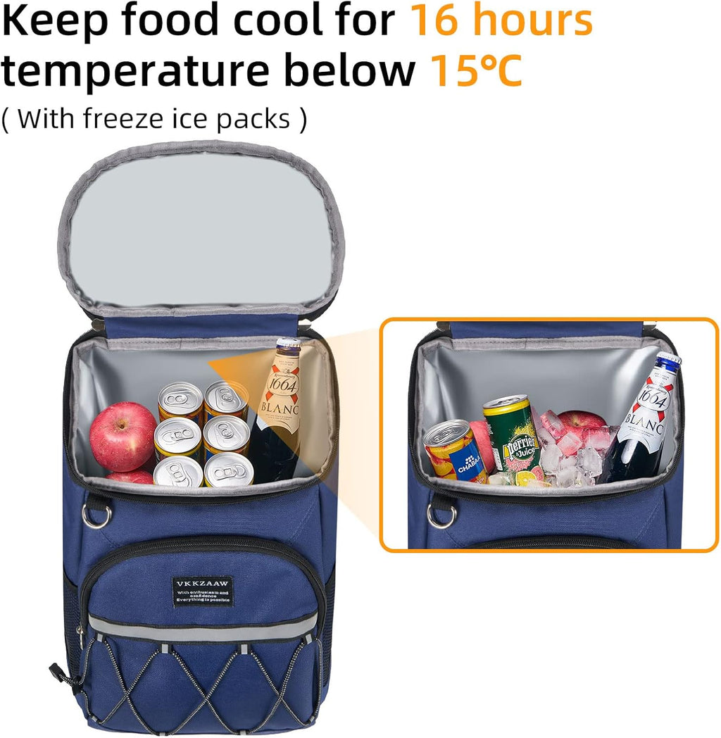 Backpack Cooler 42 Cans Insulated Leak Proof, Soft Lightweight Lunch Multifunctional Cooler Backpack Insulated Waterproof for Women Men