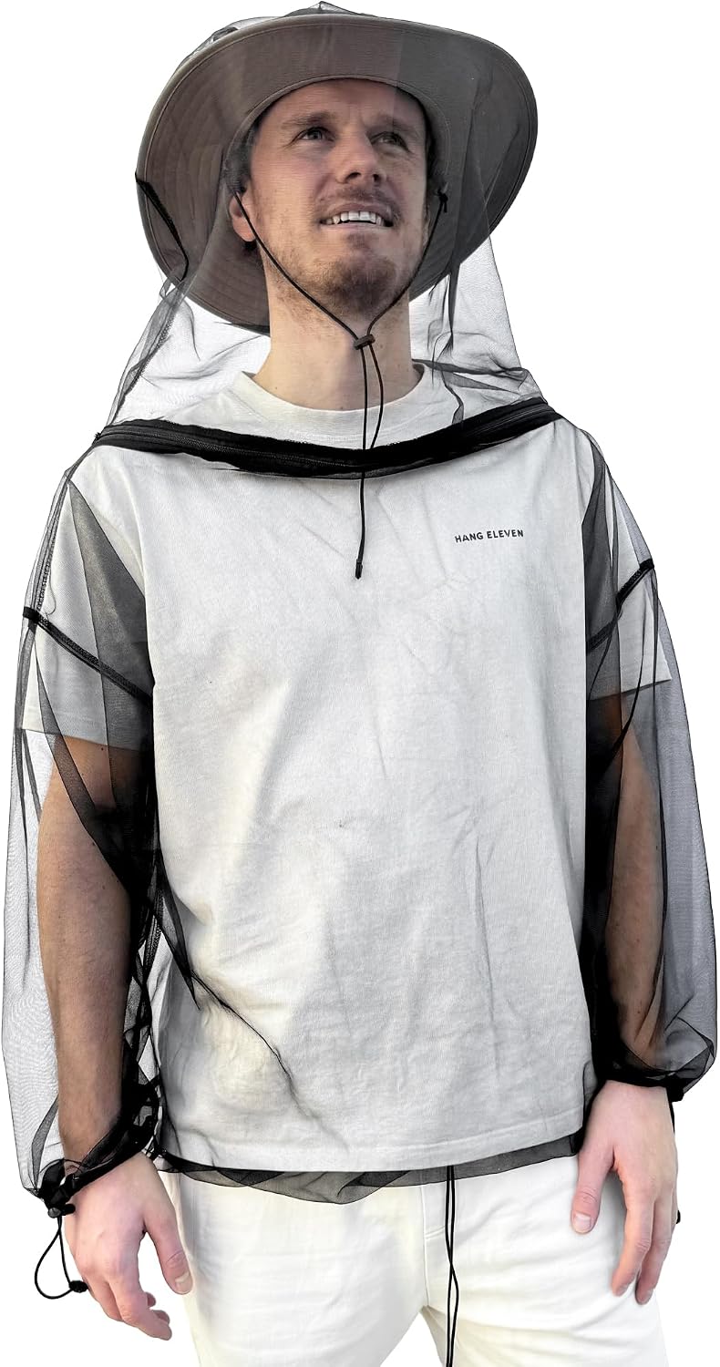 Universal Backpackers Mosquito Net Jacket for Mosquitoes & Bug Protection - Outdoor Insect Netting Resistent Clothes