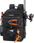 KastKing BaitSpace Fishing Tackle Backpack with Removable Bait Binder,2 Rod Holders Storage Fishing Gear and Equipment