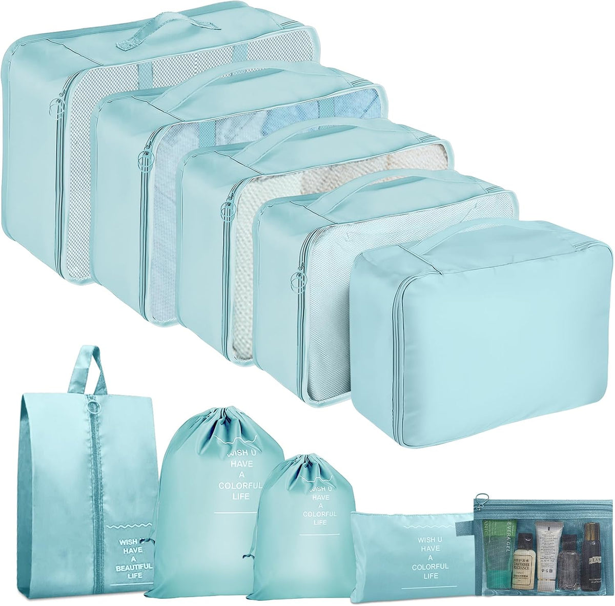 Packing Cubes for Travel 10 Set Luggage Organizer Bags