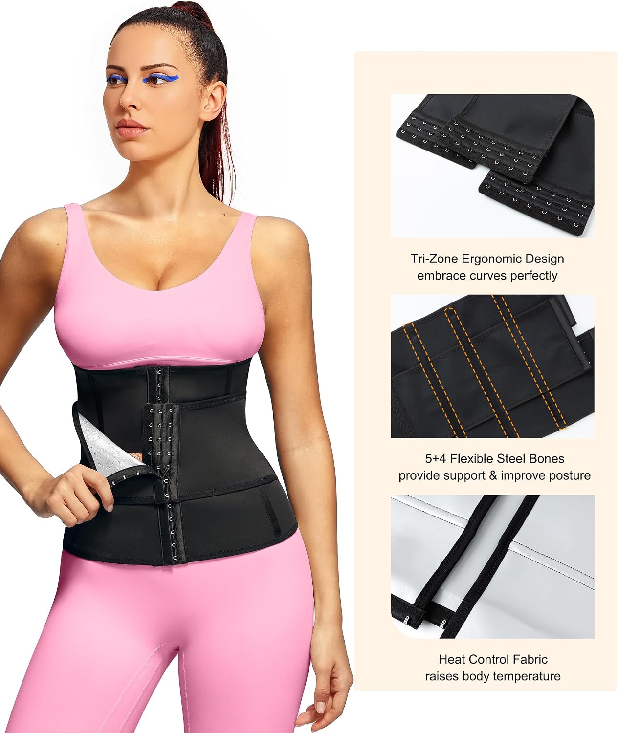 LEINIDINA Waist Trainer for Women Corset Shapewear Cincher Waist Trimmer