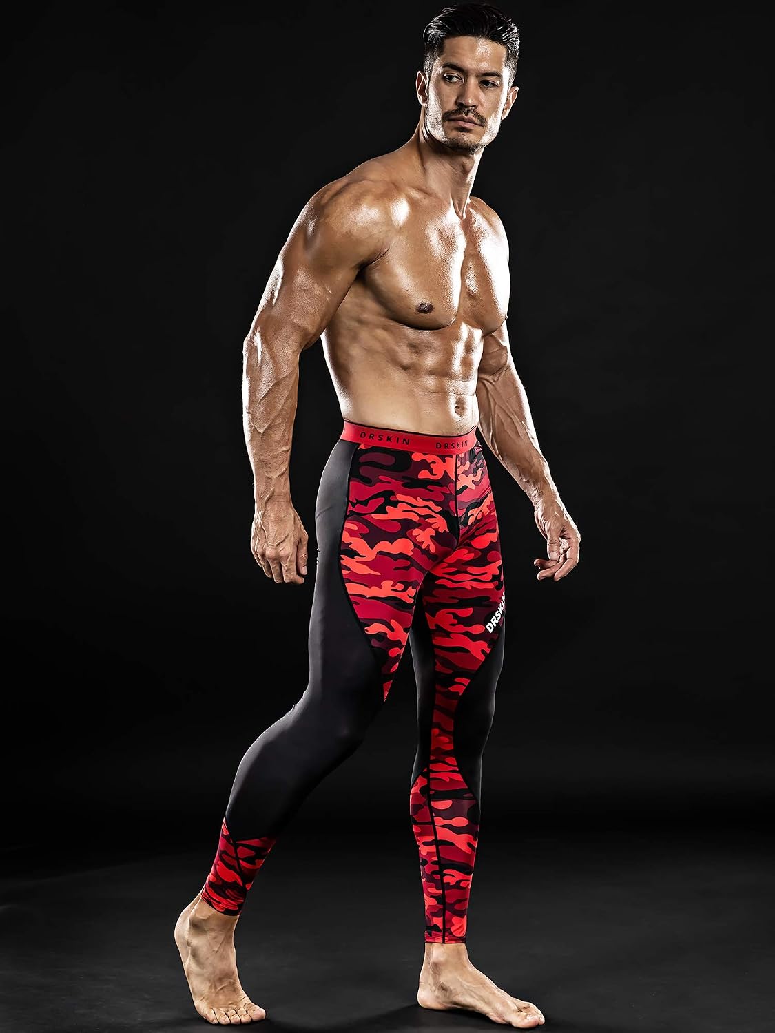 DRSKIN Men’s Compression Pants (5/4/3 Pack) Quick Dry Tights Leggings Sports Baselayer Running Gym Workout