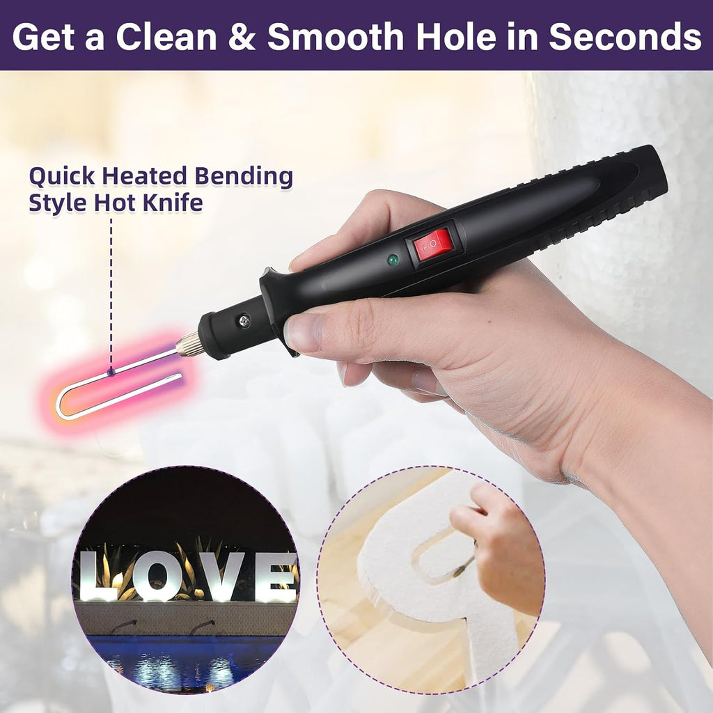 4 in 1 Hot Wire Foam Cutter, 18W Electric Hot Knife Styrofoam Cutting Kit