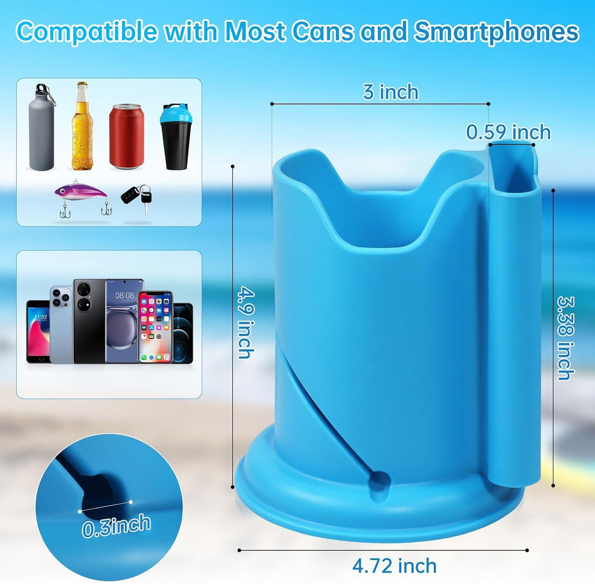 Paddle Board Cup Holder, 2-in-1 Drink & Phone Holder, SUP Accessories