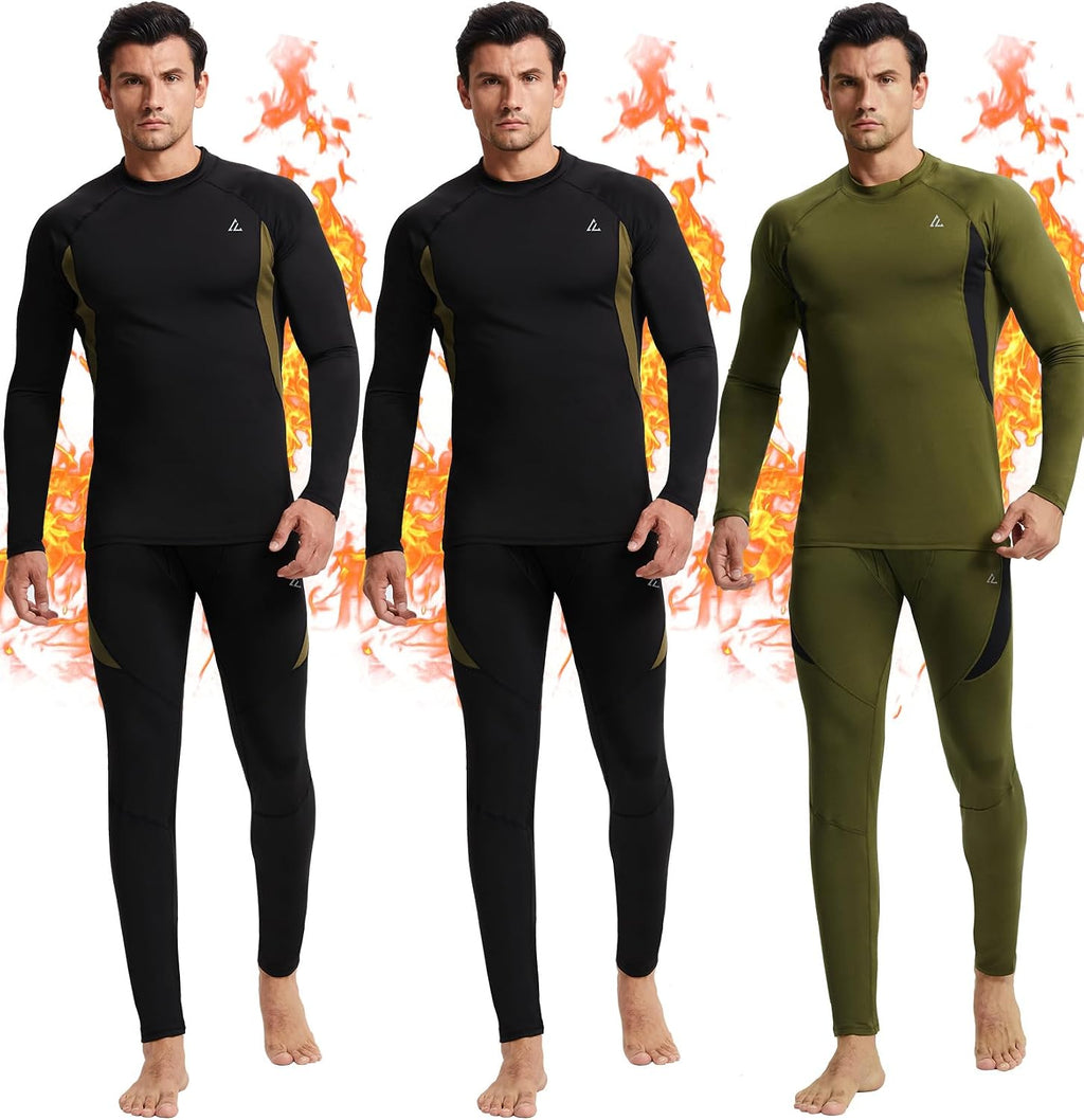 Mens Thermal Underwear Long Johns Base Layer Set Cold Weather 1/2/3 Pack