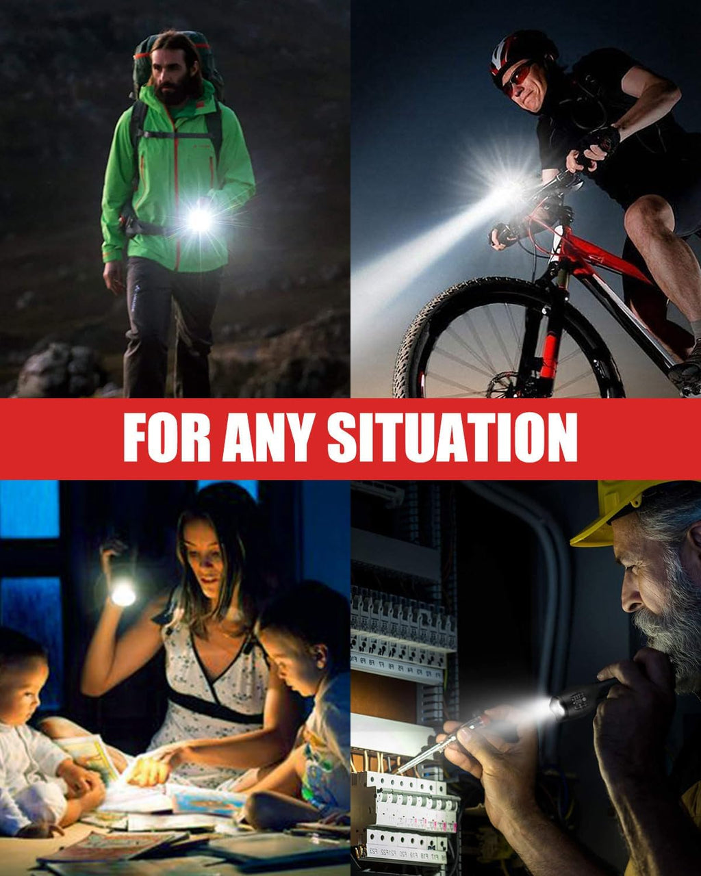Victoper LED Flashlight 2 Pack, Bright Tactical Torch High Lumens 5 Modes, Waterproof Zoomable Flash Light for Outdoor, Birthday Gifts for Men, Dorm Room Hiking Camping Essentials Gear for Guys