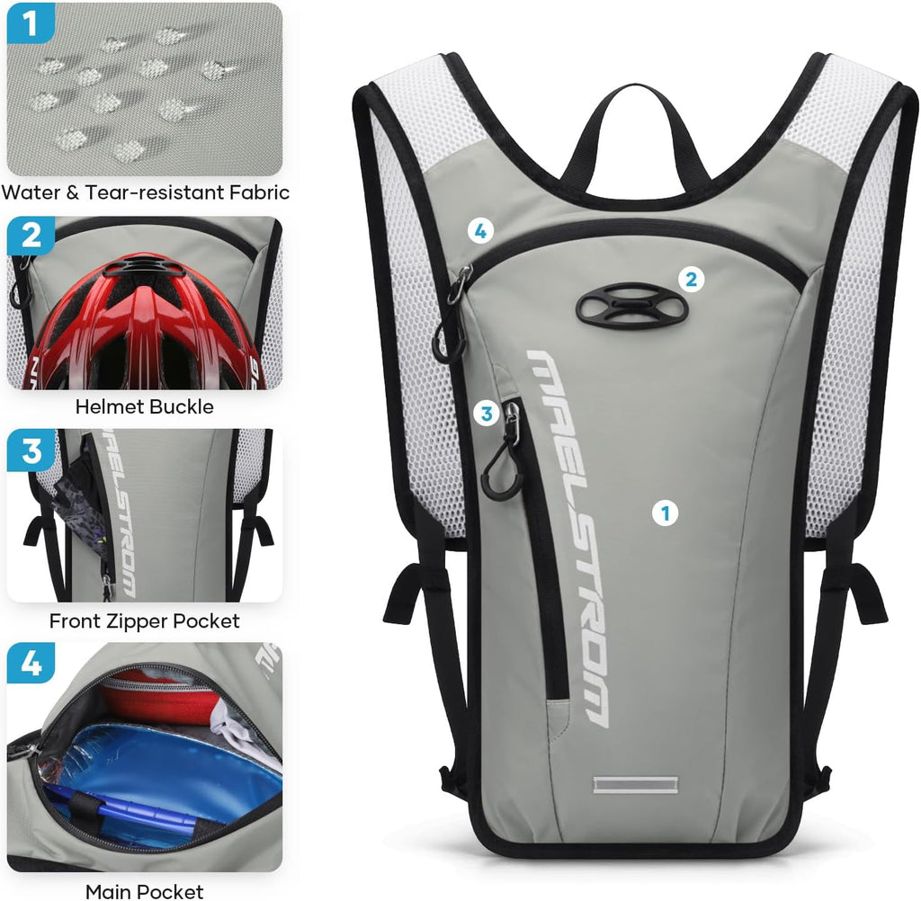 Maelstrom Hydration Backpack with 2L Water Bladder,Lightweight Running Vest