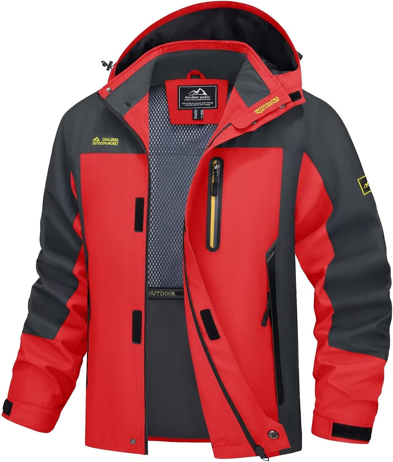 MAGCOMSEN Men's Rain Jacket Lightweight Windbreaker Fishing Raincoat