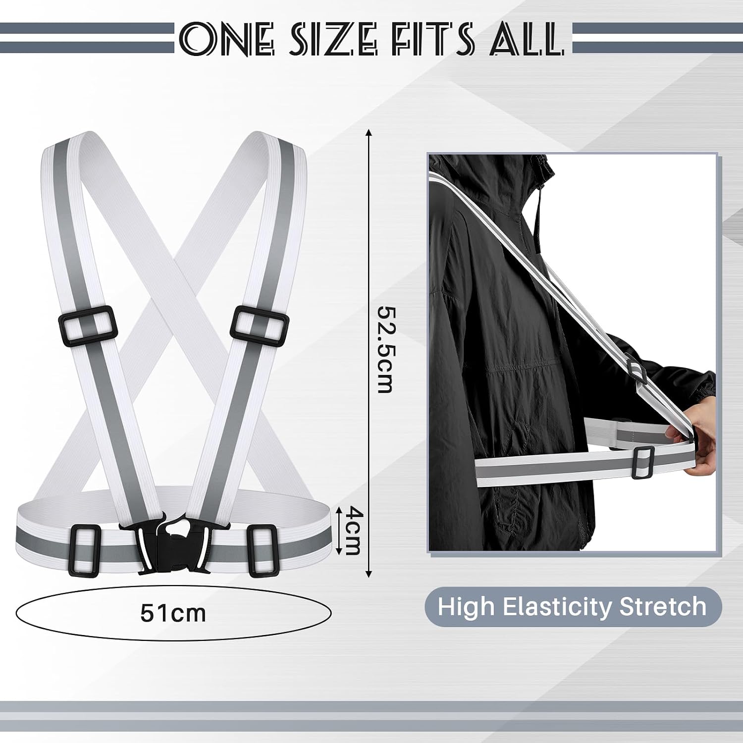 Hercicy Reflective Running Vests, Safety Vest Straps