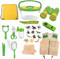 Kids Explorer Kit & Bug Catcher Kit, 23 Pcs Outdoor Adventure Set with Vest & Hat, Binoculars, 12 Insect Figures,Camping Hiking Toys Gift for Boys Girls Age 3-8