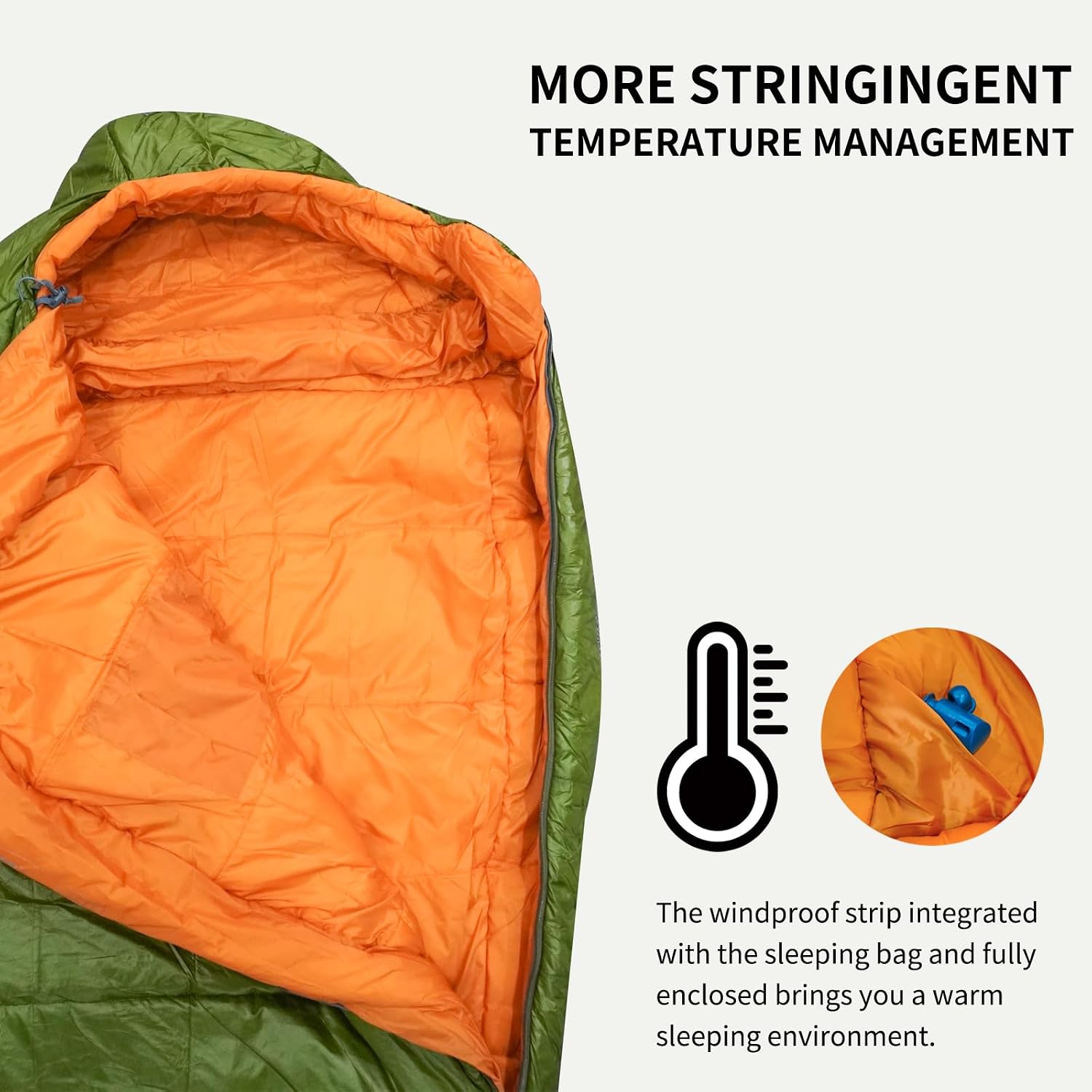 Mountainlodge 3-4 Seasons Shingle Sleeping Bag 15℉ with Inner Pocket for Adult,Perfect for Backpacking,Traveling and Hiking,Including Free Compression Stuff Sack.