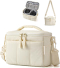 BAGSMART 2 in 1 Quilted Camera Sling Bag for Mirrorless Camera, Beige