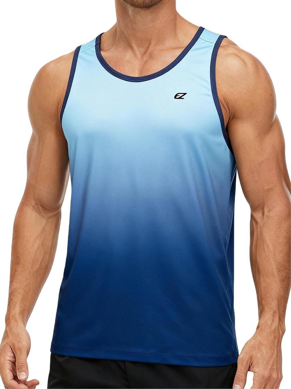 EZRUN Men's Quick Dry Workout Tank Top UPF 50+ Sweat-Wicking Gym Shirt