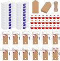 30 Set Fishing Candy Little Tackle Boxes with 30 Fishing Bobber 20M Jute Twine 30 Kraft Paper Tags for Decoration Fishing Party Favors Gone Fishing Theme Supplies (Non-Removable Partition)