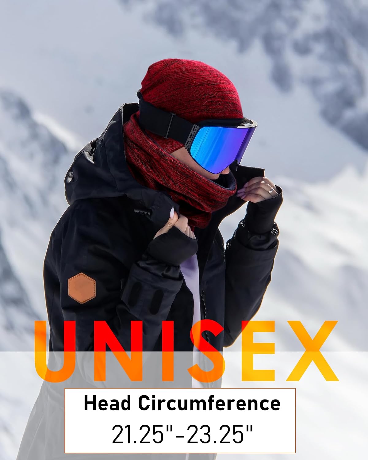 Winter Beanie Hat Scarf Set for Men Women Fleece Lined Warm Windproof Ski