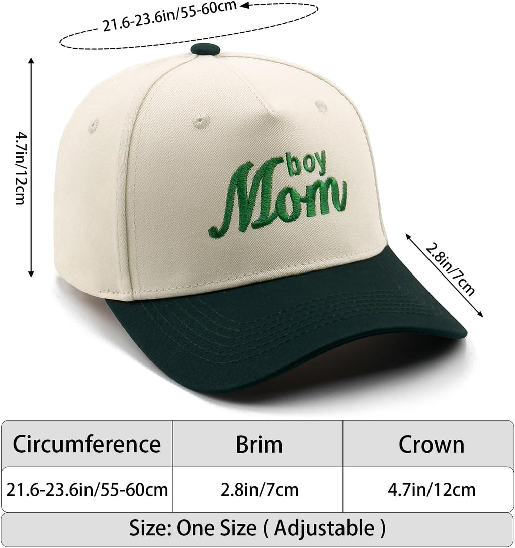 Embroidered Boy Girl Dad Mom Two-Tone Baseball Cap, Classic Dad Hat for Men Women His Her, Family Theme Gift Ideas