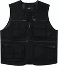 Ziker Men's Mesh Breathable Openwork Camouflage Journalist Photographer Fishing Vest Waistcoat Jacket Coat