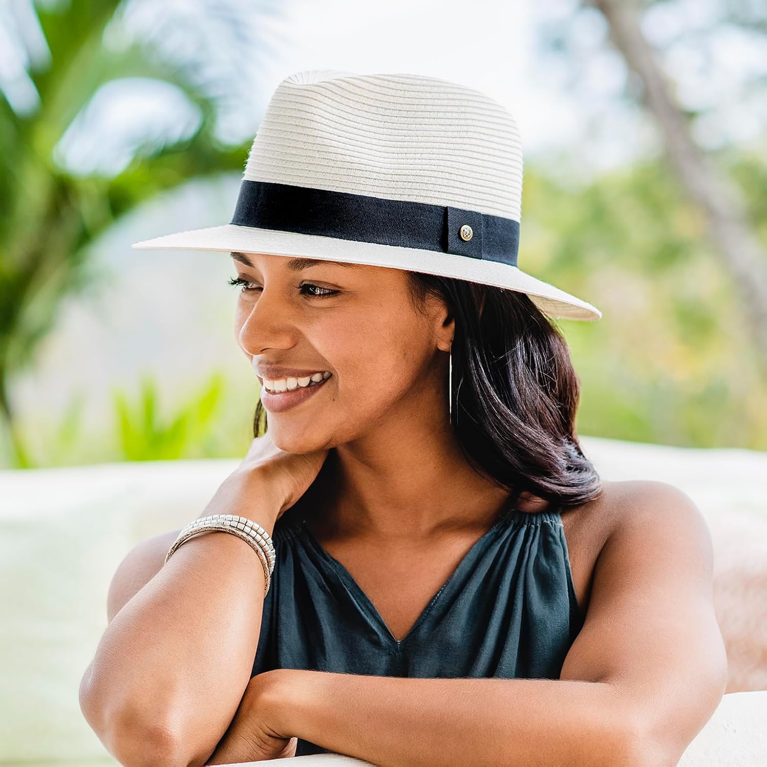 Women's Beach Fedora, Petite, Packable, UPF 50+, Adjustable