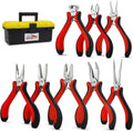 8-Piece Mini Jewelry Pliers Set, Needle Nose, Round Nose & Cutters