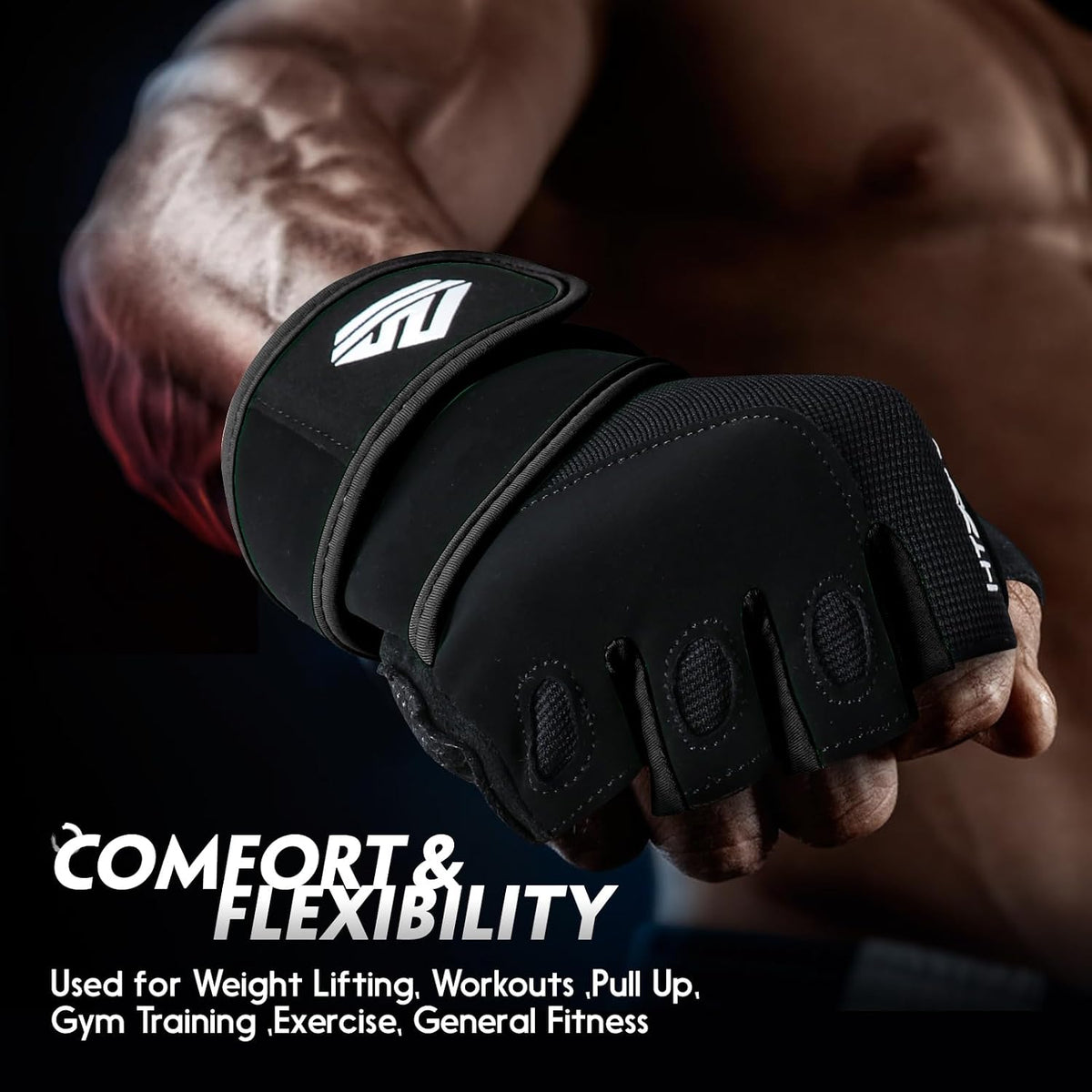 Workout Gloves Gym Gloves Weight Lifting Gloves for Men Women with Full Palm Pad,Strong Wrist Wraps Support,Enhanced Grip,for Fitness,Training,Weightlifting,Exercise