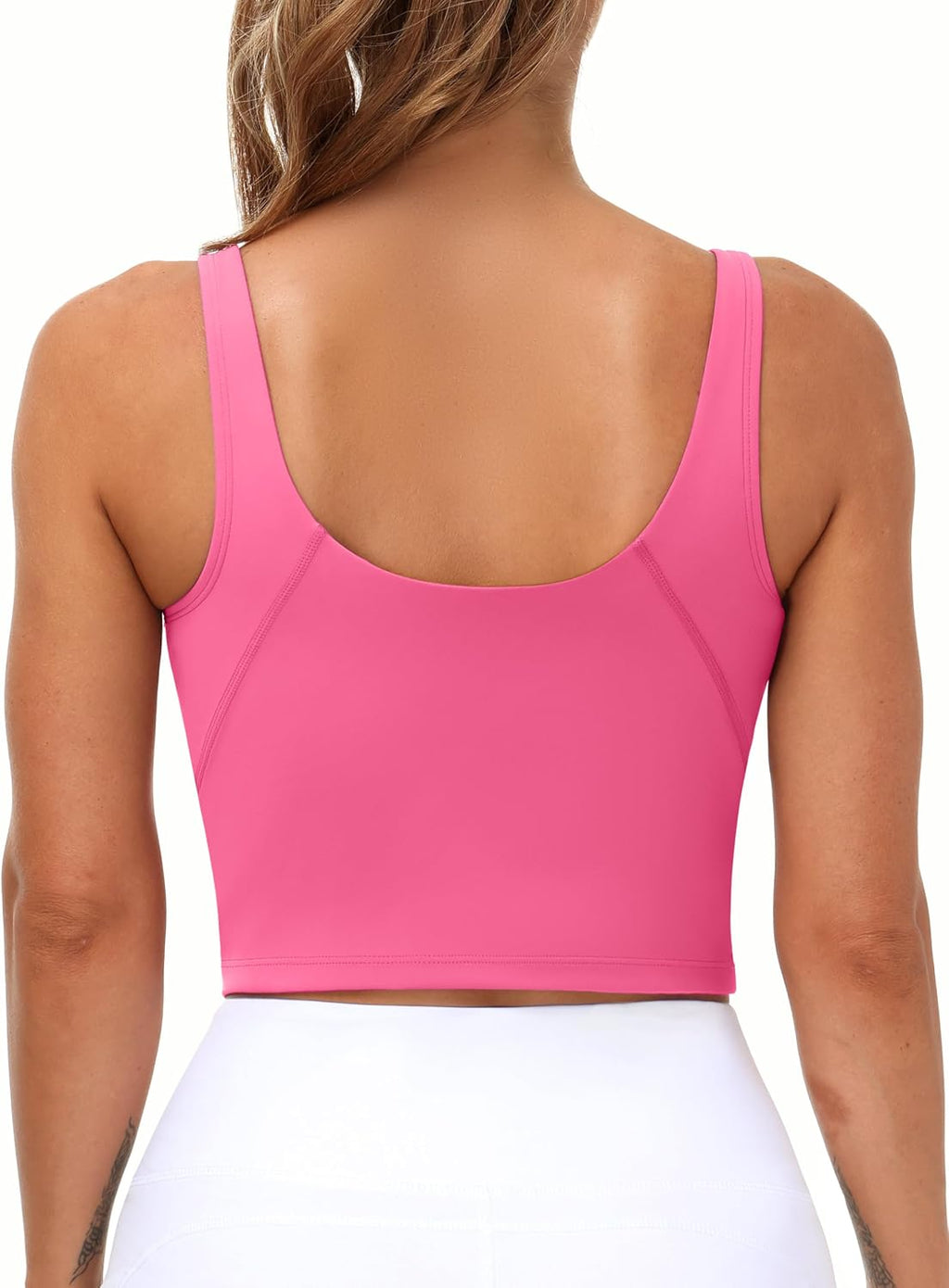 THE GYM PEOPLE Women’s Longline Sports Bra Wirefree Padded Medium Support Yoga Bras Gym Running Workout Tank Tops