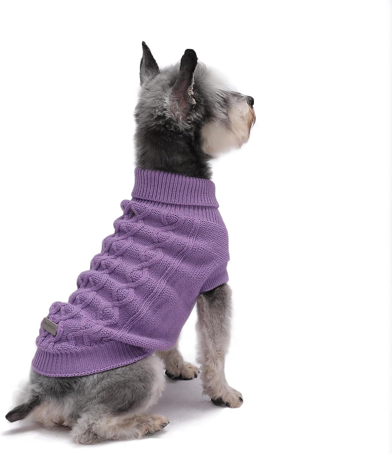 Dog Sweaters for Small Dogs Boy Girl Puppy Pullover Sweater Cold Weather Cable Knitwear Thick Warm Outfits for Chihuahua Bulldog Dachshund Pug Yorkie (Black-XS)