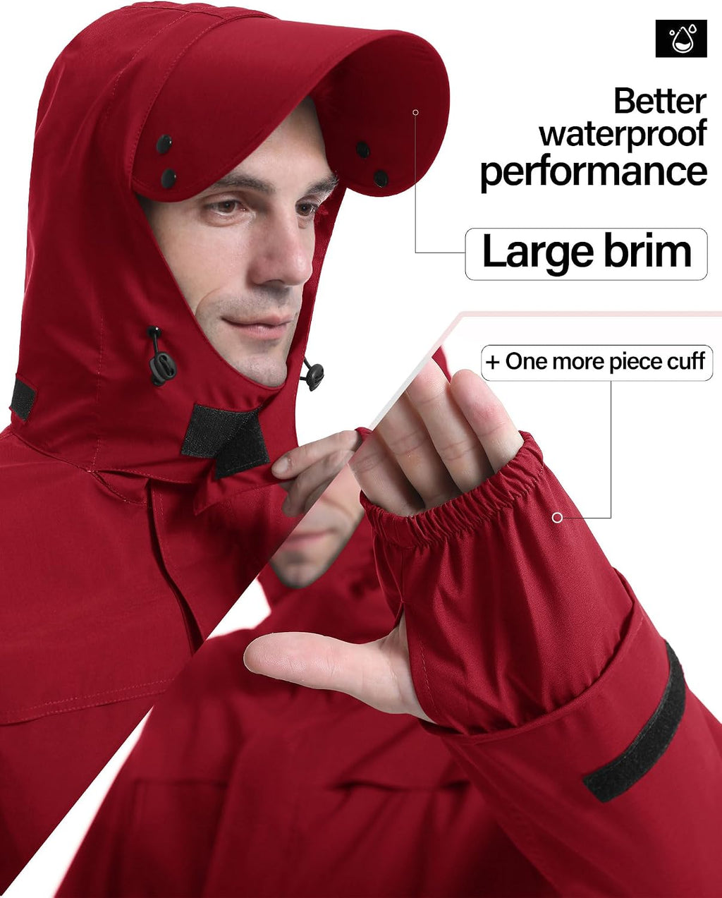 iCreek Rain Suit Waterproof Breathable Lightweight 2-Piece Rain Gear Unisex