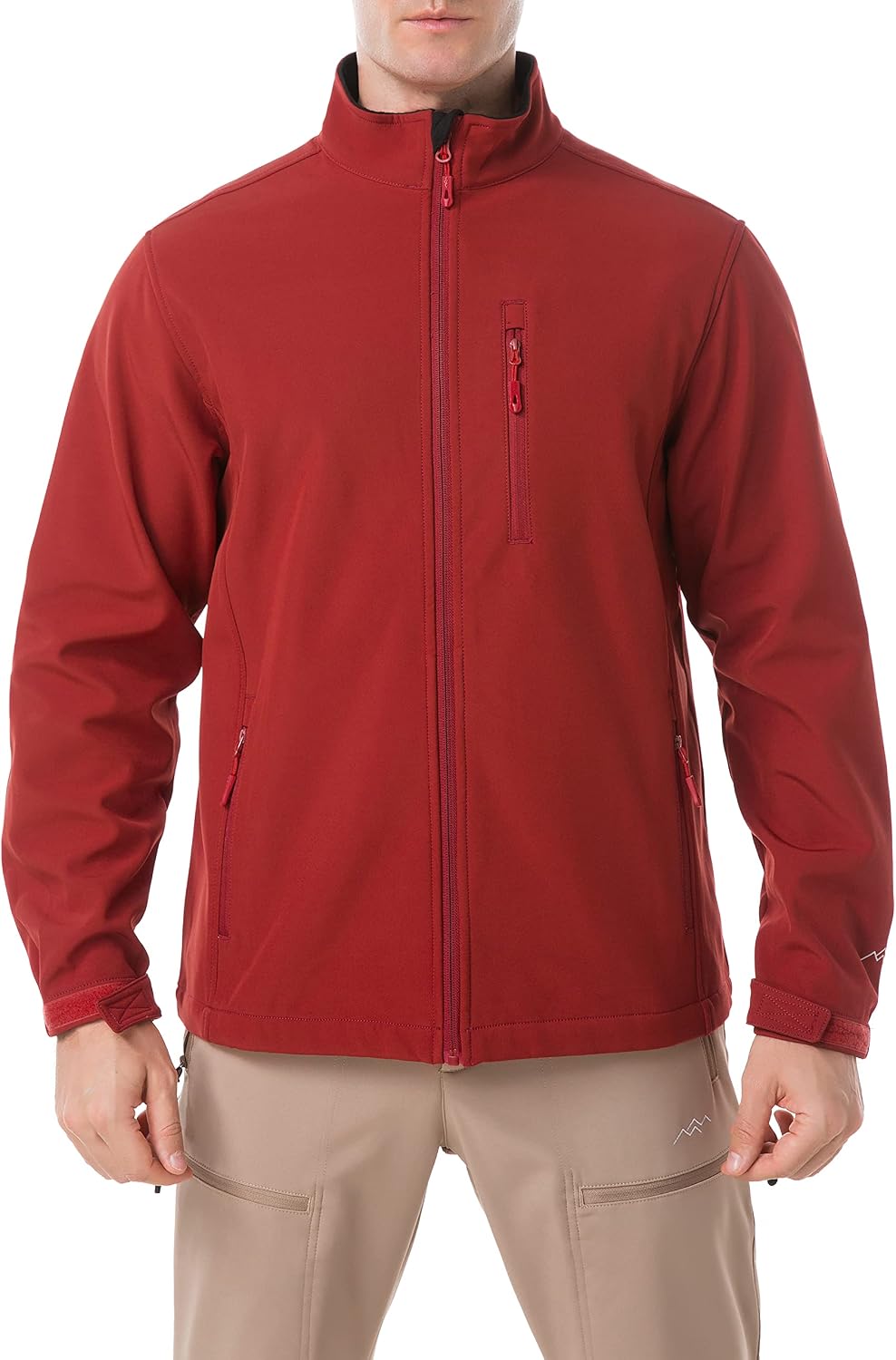 TRAILSIDE SUPPLY CO. Men's Softshell Jacket Fleece Lined Windbreaker,Lightweight Water Resistant Winter Coat