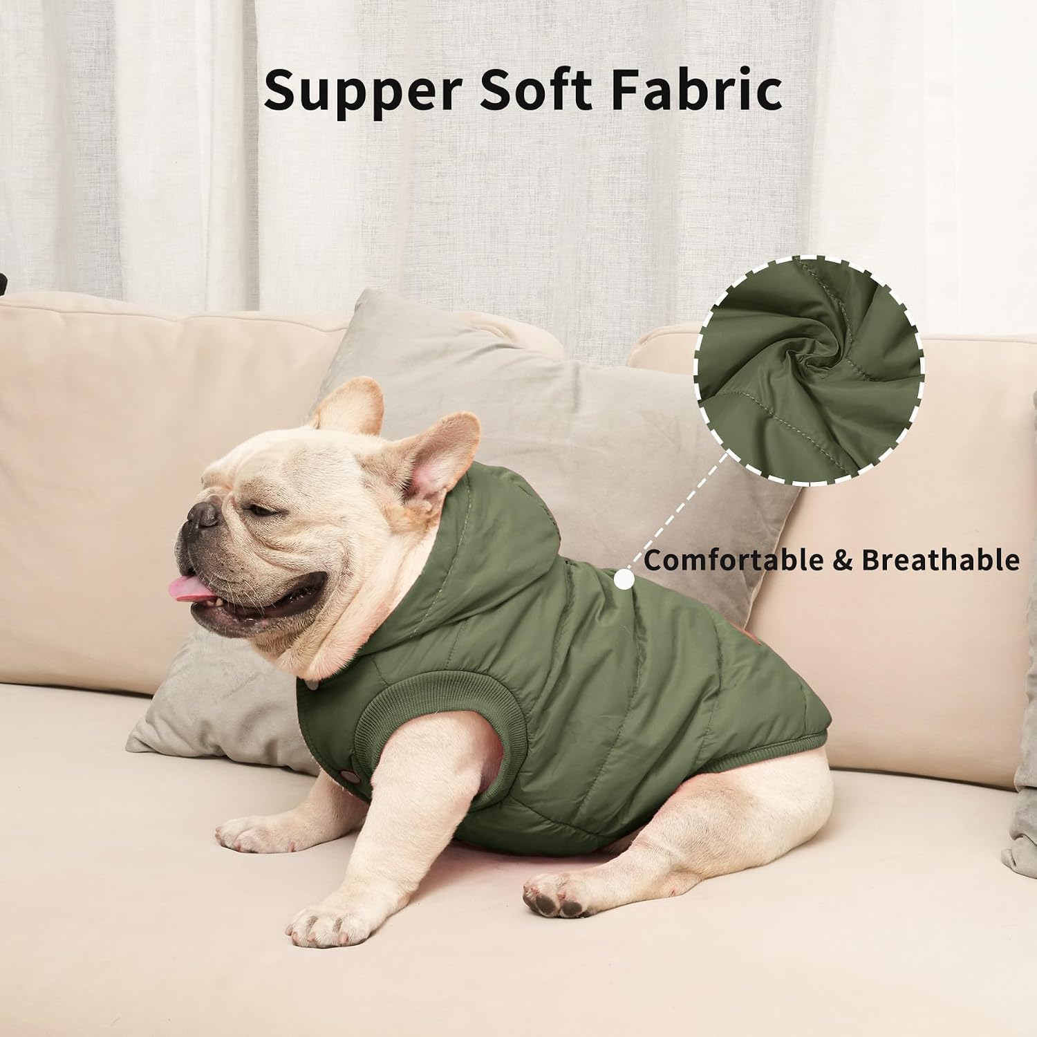 Vecomfy Warm Dog Coats with Hoodie,Winter Dog Jackets for Large Dogs