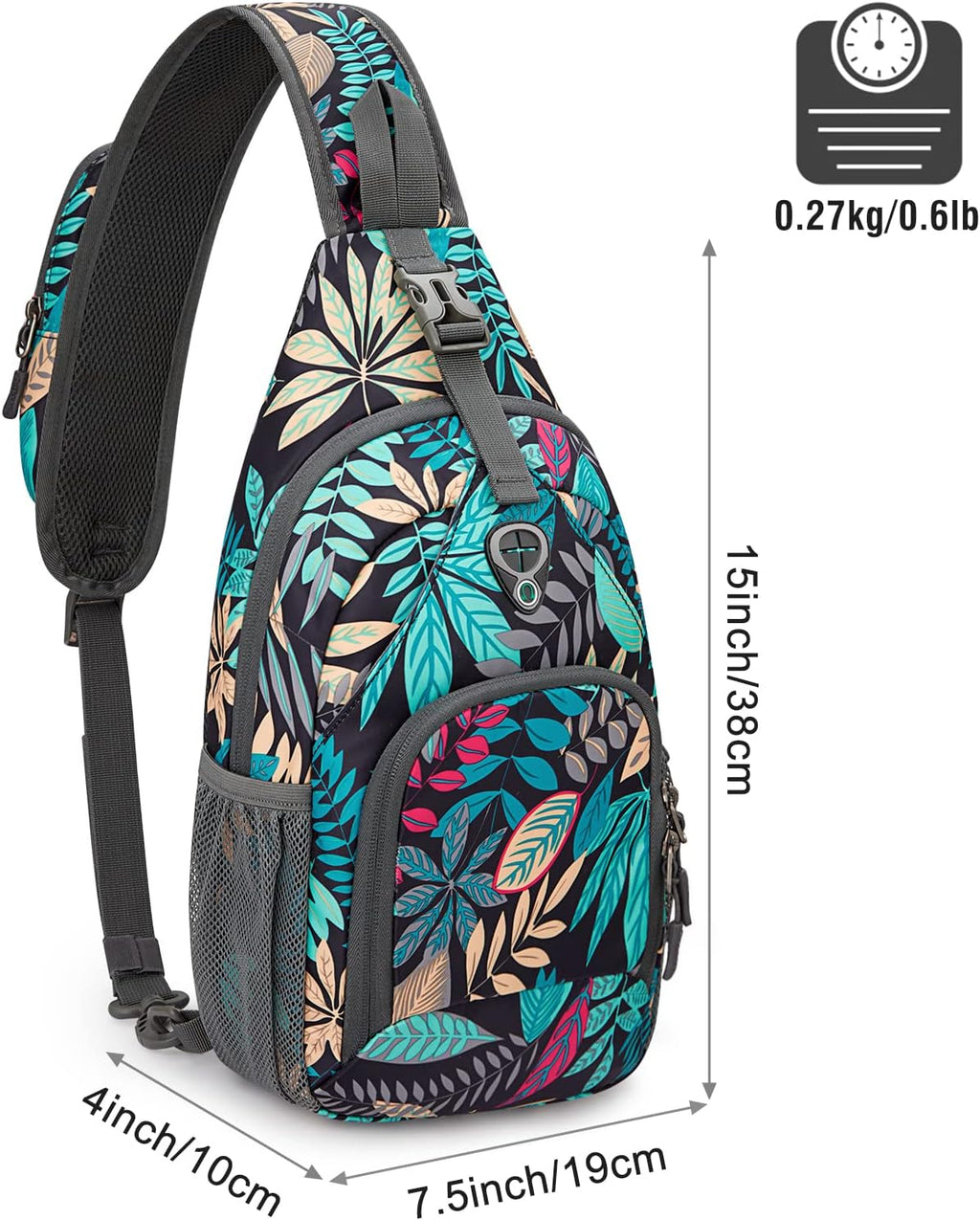 G4Free RFID Sling Bag Crossbody Backpack Small Chest Shoulder Bag Hiking Outdoor