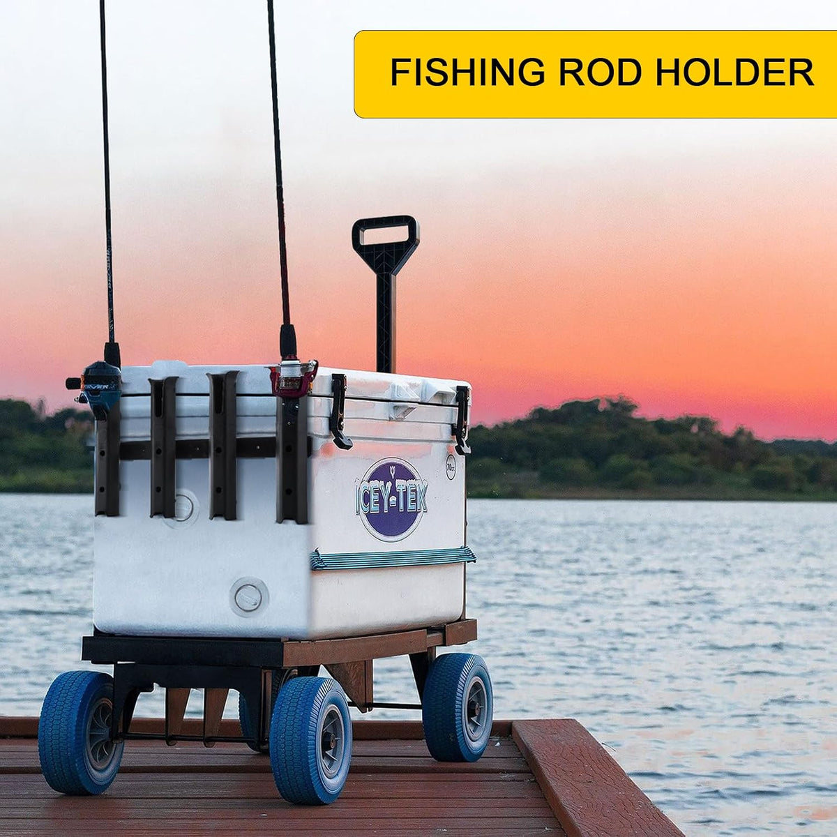 GearTrust Fishing Rod Holders, 4 Rod Holder for Boat Golf Cart & Garage
