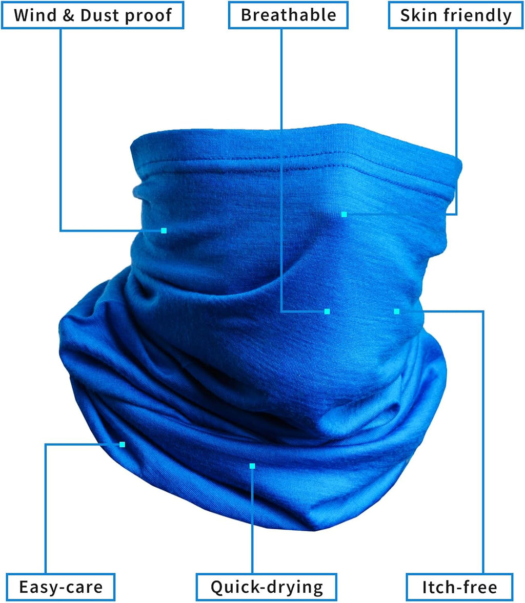 Merino.tech Merino Wool Base Layer Womens Set - Midweight Merino Wool Thermal Underwear for Women Top & Bottom + Neck Gaiter