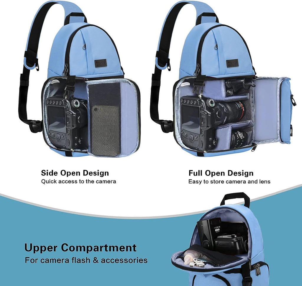 MOSISO Camera Sling Bag, Photography Shoulder Bag Compact Camera Backpack