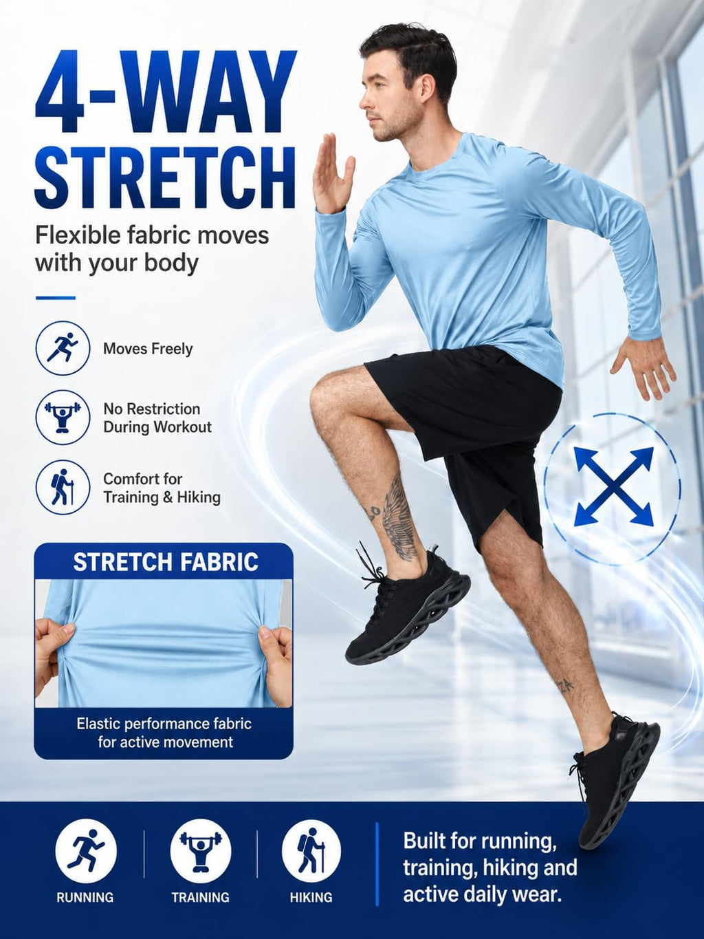 5 Pack Long Sleeve Shirts for Men