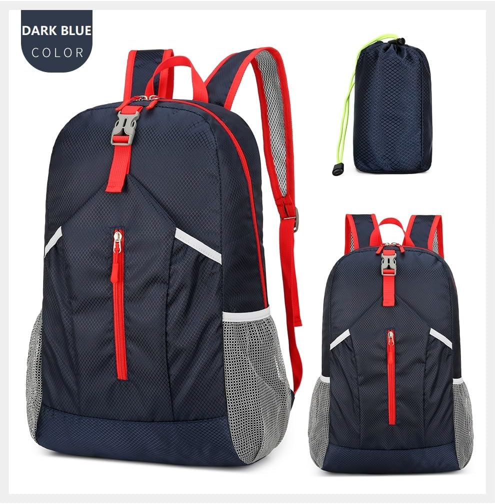 levayhill 25L Foldable Hiking Backpack,Small Packable Daypack,Dark Blue
