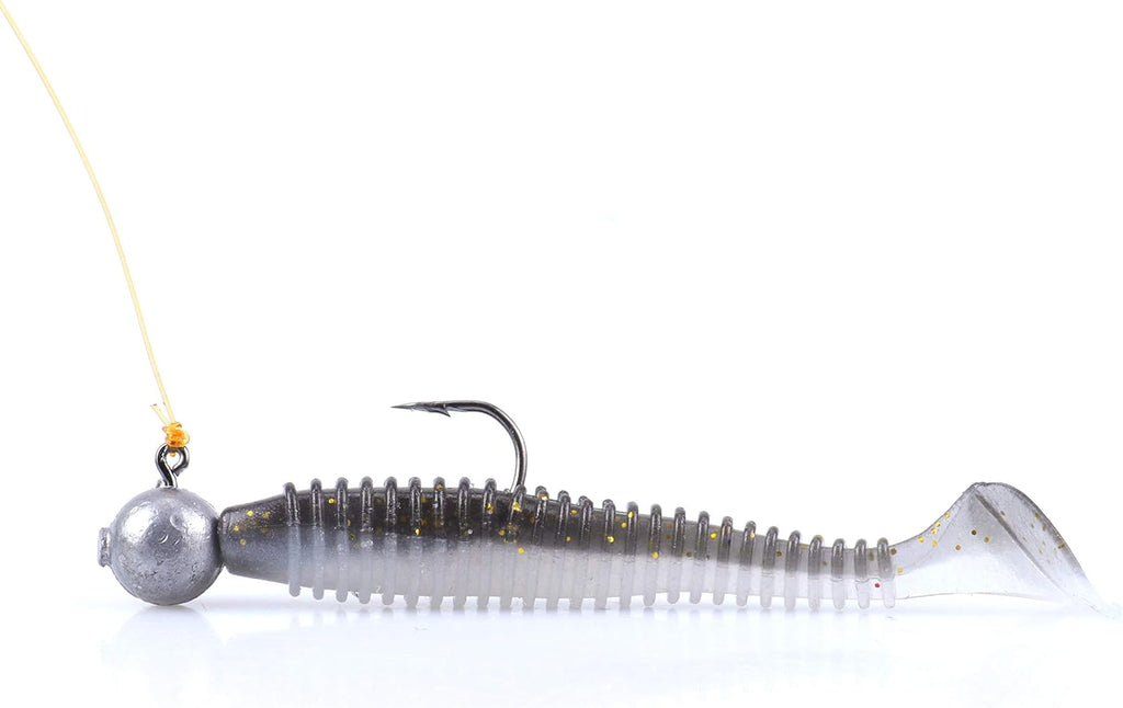 RUNCL Swimbaits Paddle 10/20/30/40PCS, 5/4/3/2 Inchs Paddle Tail, Soft Lure for Trout Crappie Bass, Durable Plastic Bait Swimmer for Saltwater/Freshwater, Fishing Lover's Gift