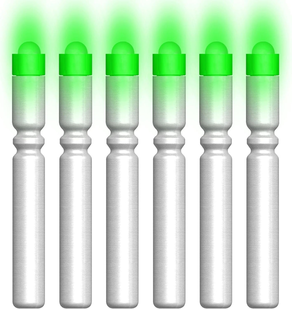 CosiComu Fishing Bobber Lights,Night Fishing Float Lights,Fishing Glow Sticks,Lighted Nocks for Arrows 6-Pack