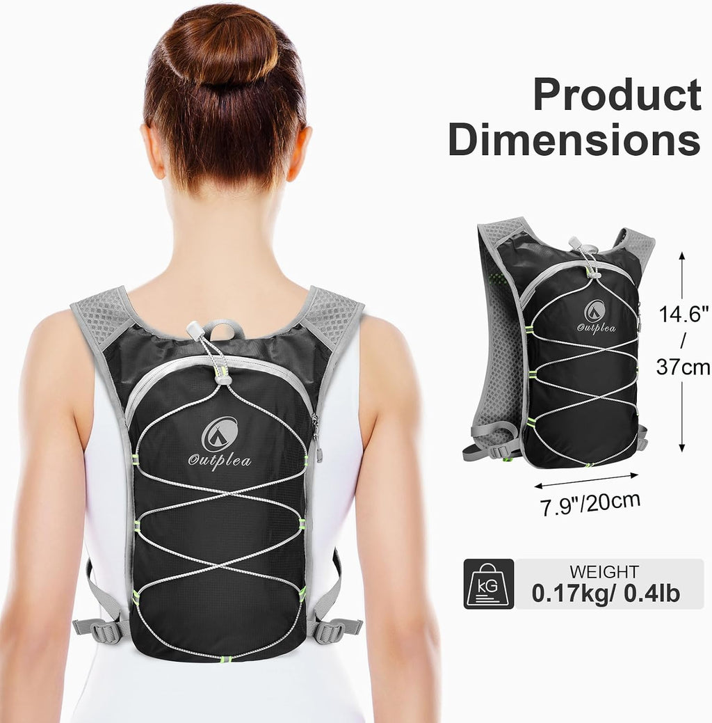 Ouplea Small Running Hydration Backpack Hydro Vest with 2L Water Bladder