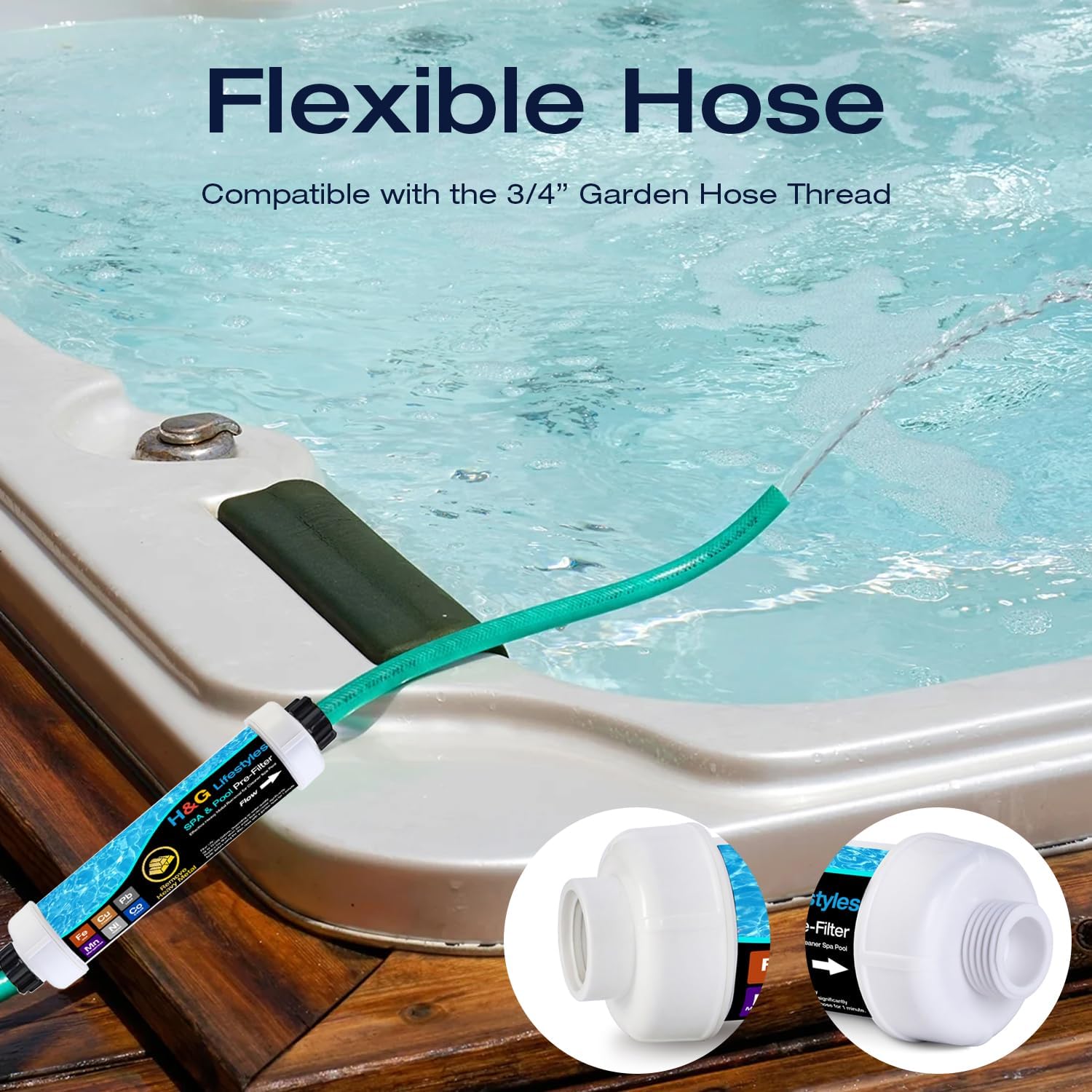H&G lifestyles Water Filter for Hose Filter for Filling Pool Hard Water