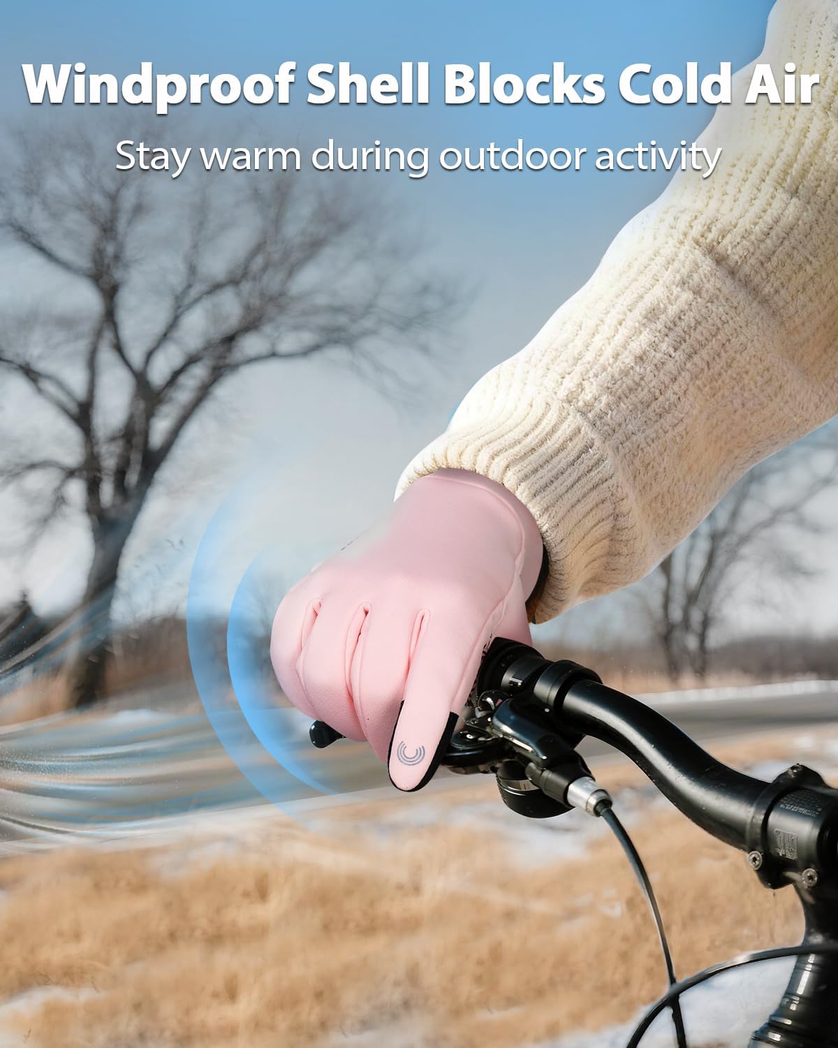 RIGWARL Upgraded Wool Winter Gloves for Cold Weather, Womens Gloves with Touchscreen, Thermal Warm Drving Glove for Running Hiking Walking Camping Skiing Biking Snow, Gifts for Women