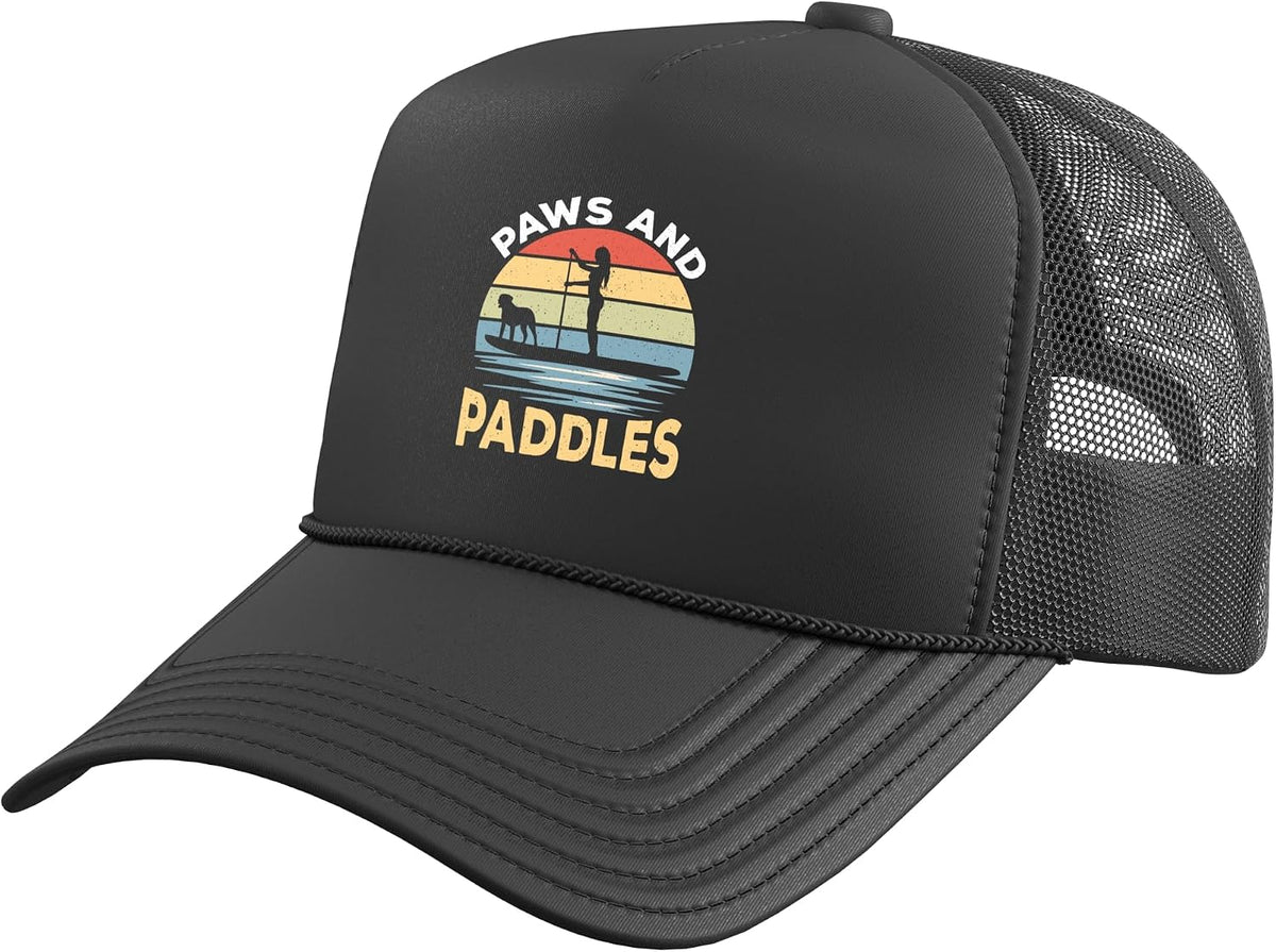 Stand Up Paddle Board with Dog SUP Girl Stand Up Paddle Trucker Hat with Adjustable Mesh Back