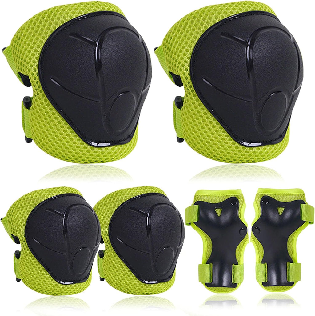 Kids Protective Gear Set Knee Pads for Kids 3-8 Years, Toddler Knee Pads and Elbow Pads for Girls Boys with Wrist Guards 3 in 1 for Skating Cycling Bike Rollerblading Scooter