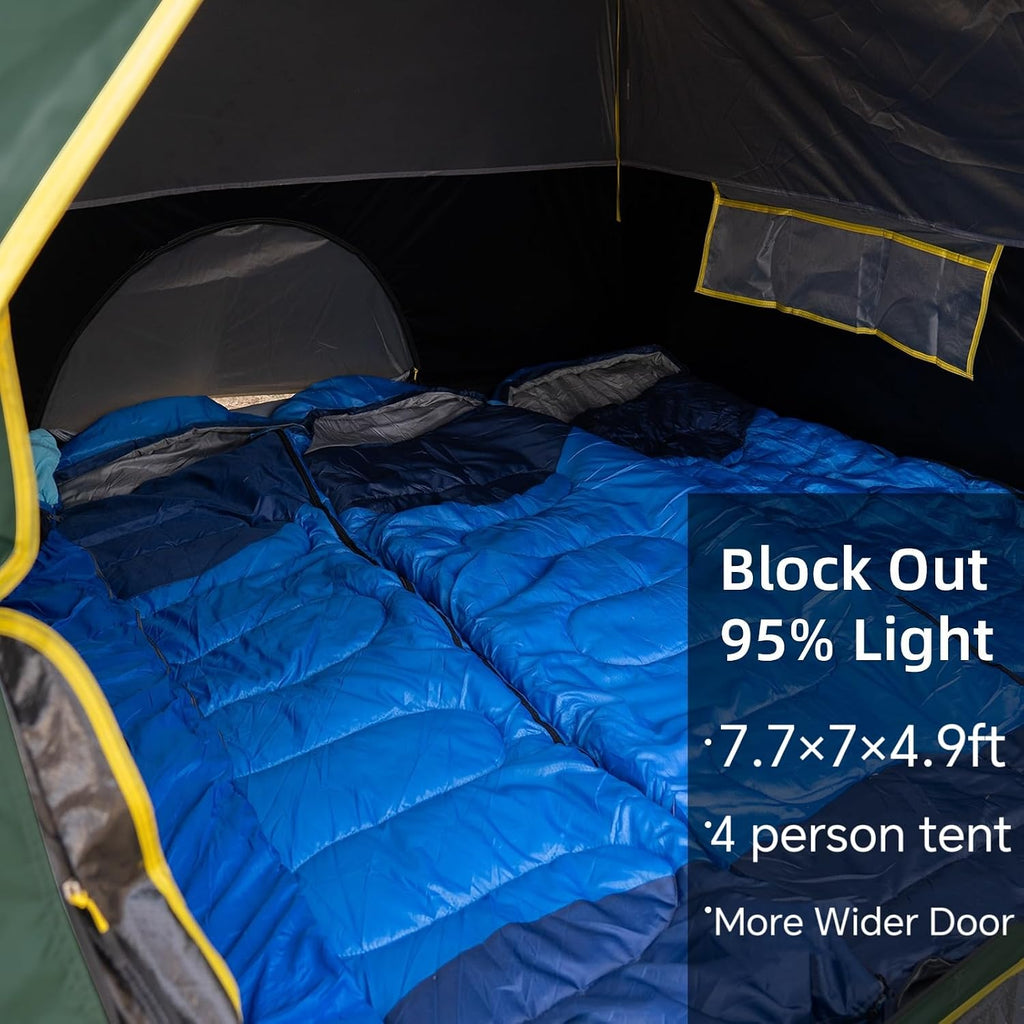 LOYEAHCAMP Tent 4/6 Person Blackout Camping Tent with Rainfly