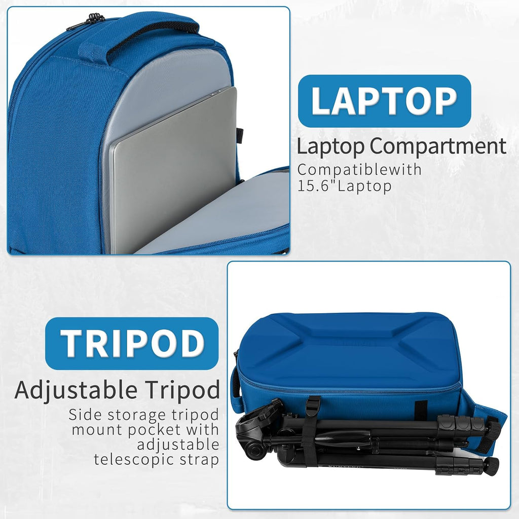 TORIBIO Large Hardshell Camera Backpack DSLR/SLR/Mirrorless Photography Bag