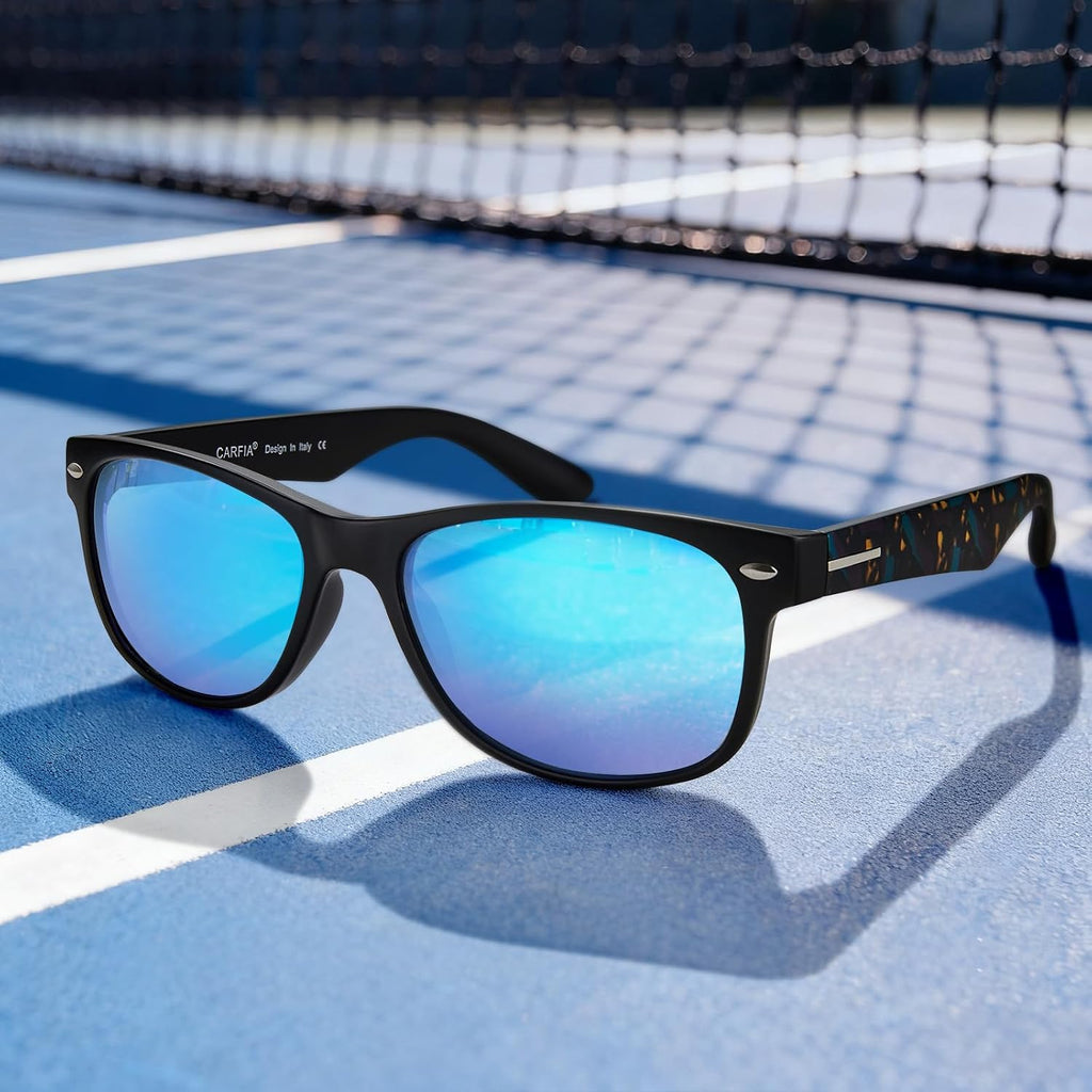 CARFIA Polarized Sunglasses Men Womens UV Protection,TR90 Lightweight Frame Sports Life Style Outdoor Running Sun Glasses