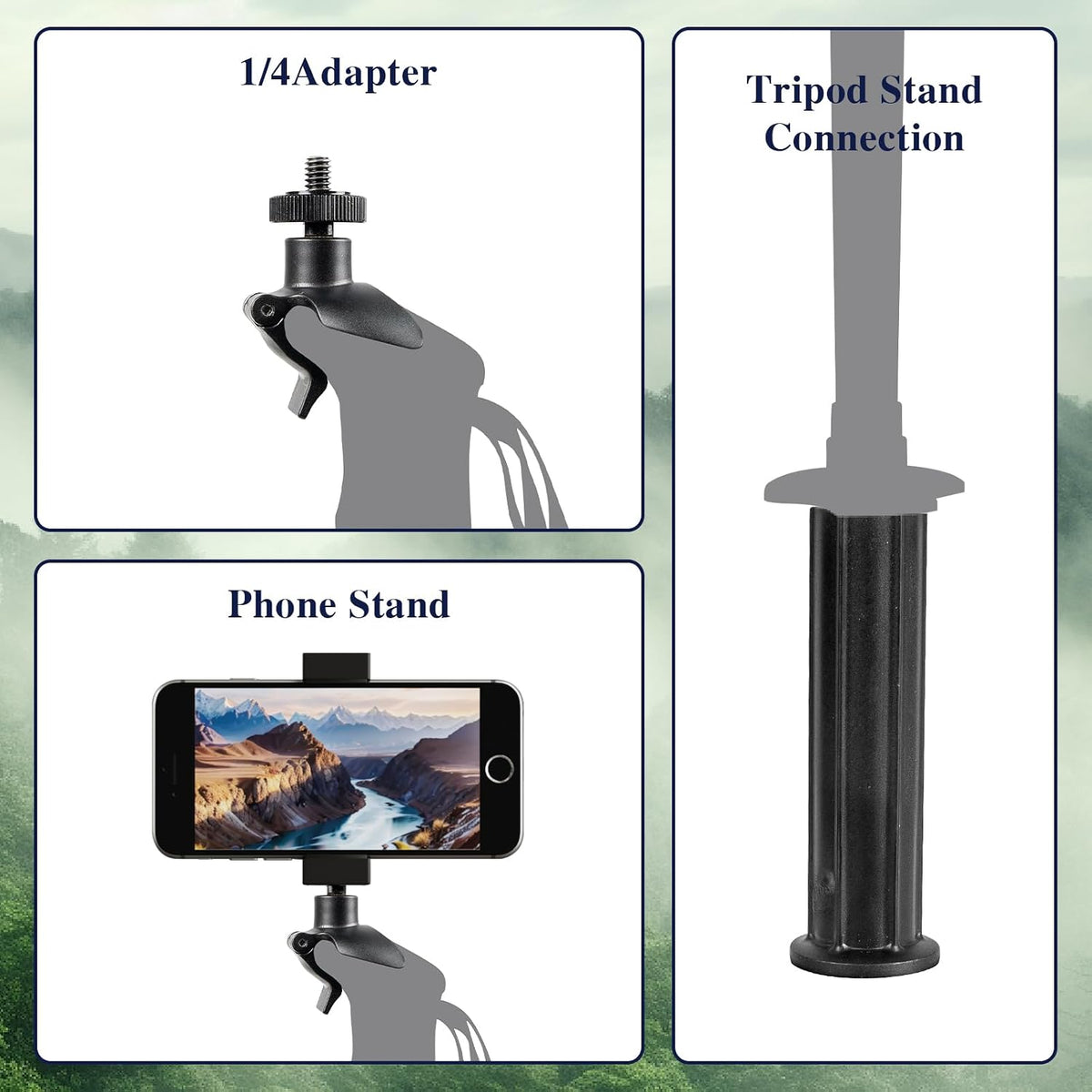 Hiking Poles, Ultra-Light Telescopic Trekking Poles,Portable Walking Sticks with Adjustable Height for Men and Women