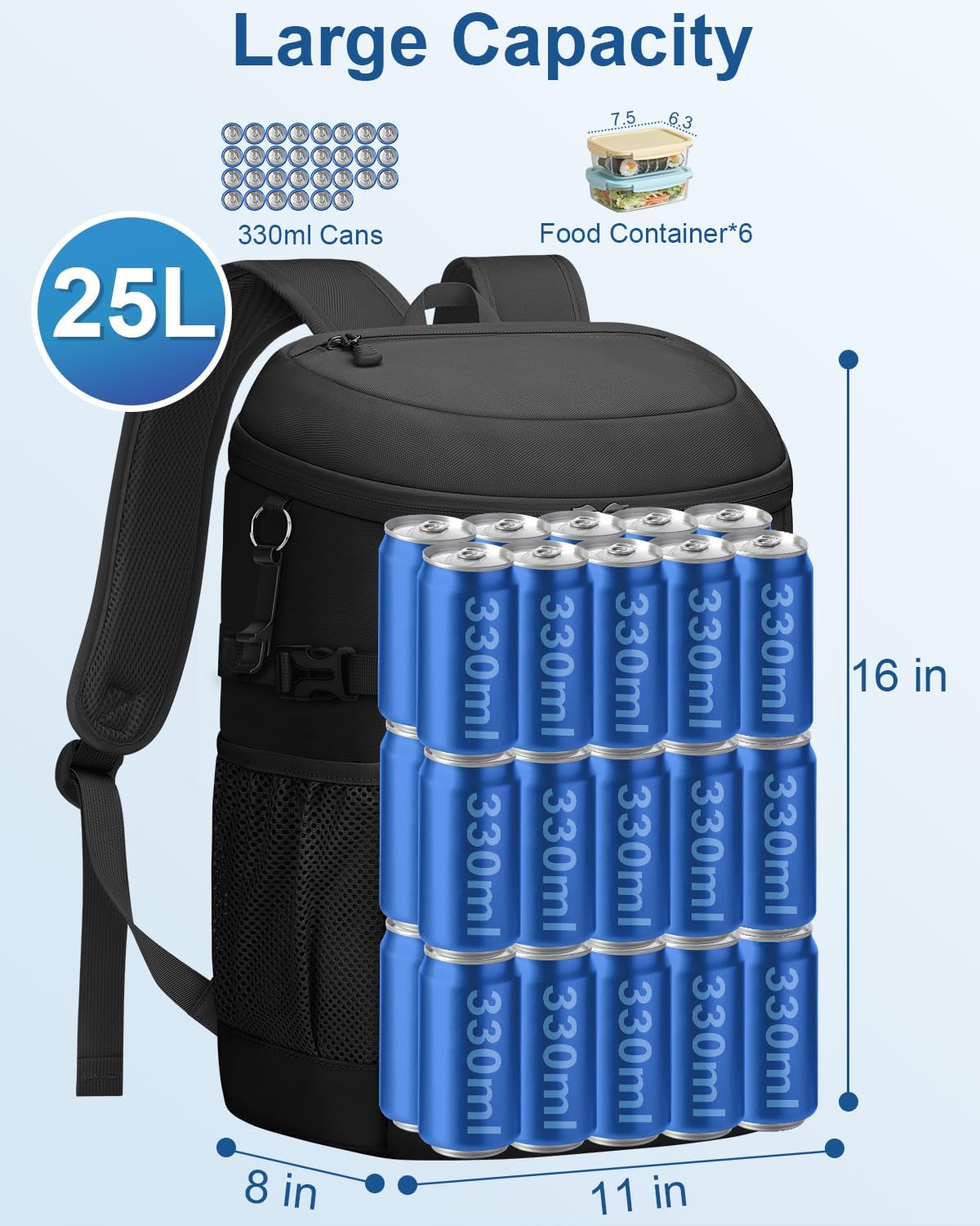 Cooler Backpack Insulated Leakproof Soft Cooler Bag Ice Chest for Women