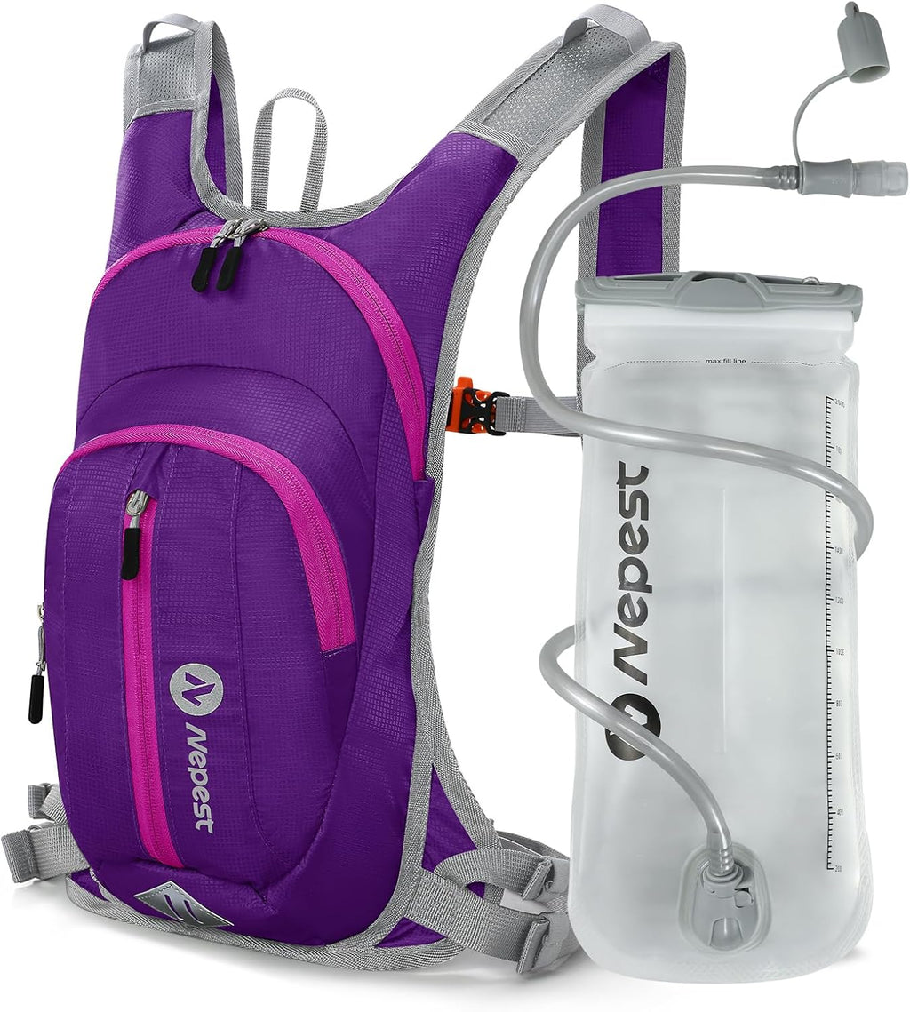 Nepest Hydration Pack Backpack with 2L Water Bladder Reflective Lightweight