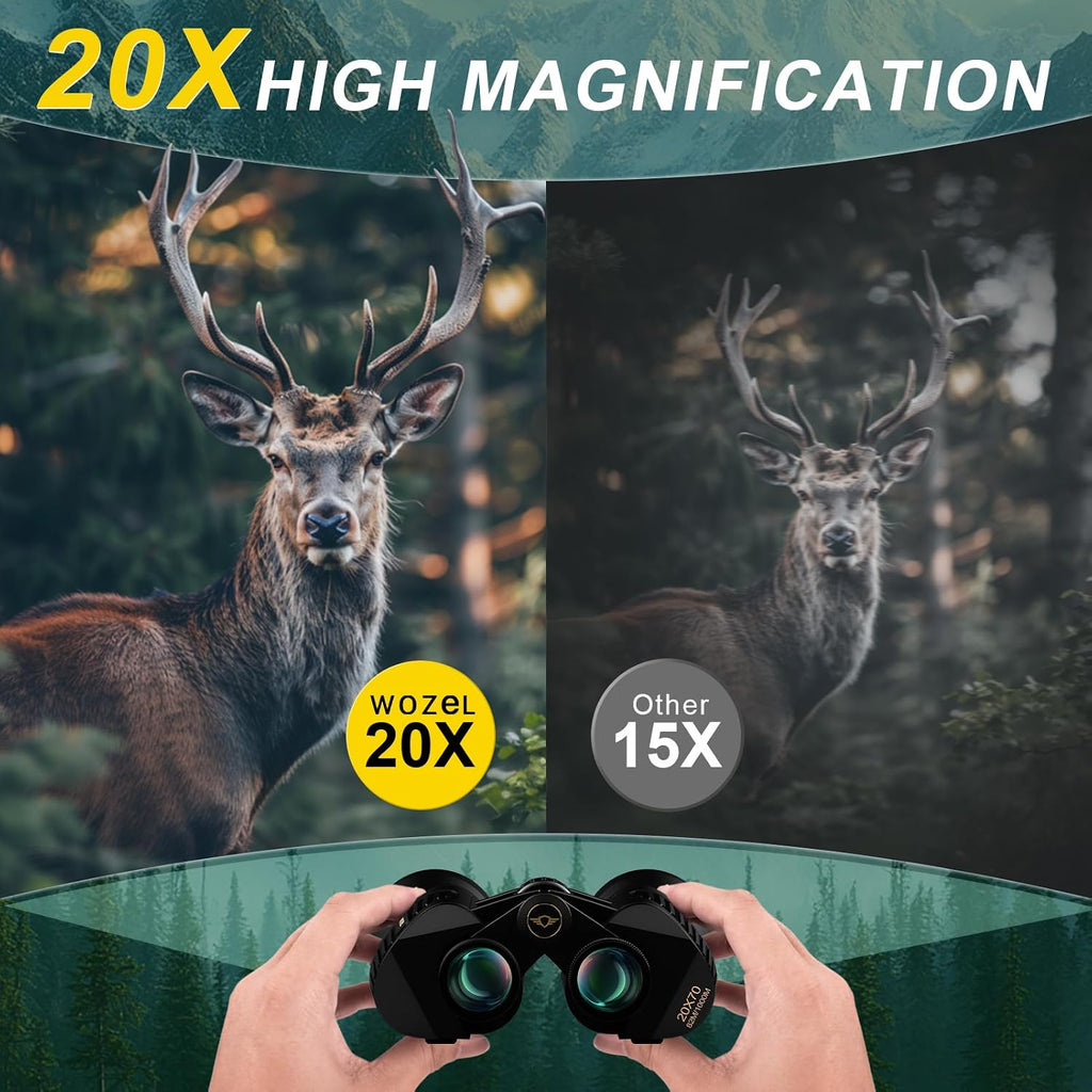 20x70 Binoculars for Adults High Powered Bird Watching Hunting Travel